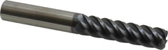 Accupro - 1/2" Diam 5 Flute Solid Carbide 0.09" Corner Radius End Mill - Caliber Tooling