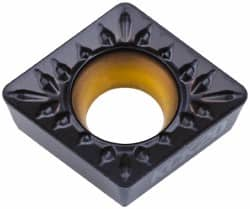 Kennametal - CPMT32.52 MP Grade KCK20 Carbide Turning Insert - TiCN/Al2O3 Finish, 80° Diamond, 3/8" Inscr Circle, 5/32" Thick, 1/32" Corner Radius - Caliber Tooling