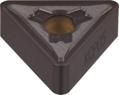 Kennametal - TNMG331 FW Grade KCP10 Carbide Turning Insert - TiCN/Al2O3 Finish, 60° Triangle, 3/8" Inscr Circle, 3/16" Thick, 1/64" Corner Radius - Caliber Tooling