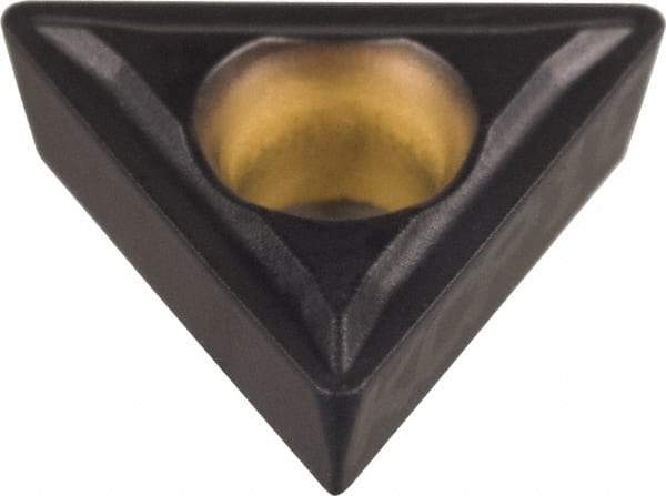 Kennametal - TPMT32.52 LF Grade KCP25 Carbide Turning Insert - TiCN/Al2O3 Finish, 60° Triangle, 3/8" Inscr Circle, 5/32" Thick, 1/32" Corner Radius - Caliber Tooling