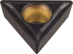 Kennametal - TPMT21.52 LF Grade KCP25 Carbide Turning Insert - TiCN/Al2O3 Finish, 60° Triangle, 1/4" Inscr Circle, 3/32" Thick, 1/32" Corner Radius - Caliber Tooling