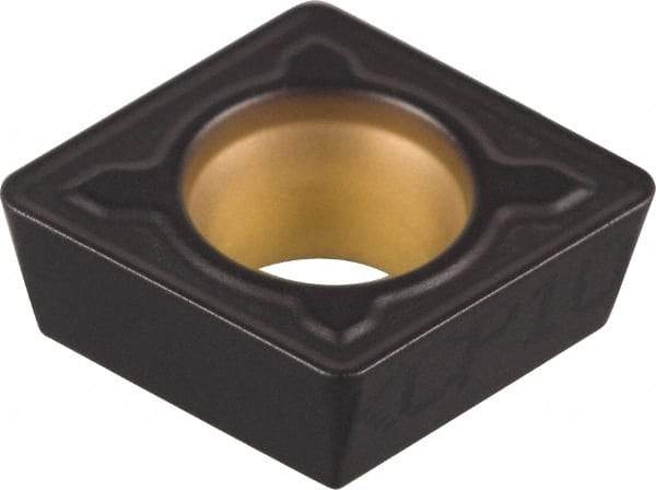 Kennametal - CPMT32.52 MF Grade KCK20 Carbide Turning Insert - TiCN/Al2O3 Finish, 80° Diamond, 3/8" Inscr Circle, 5/32" Thick, 1/32" Corner Radius - Caliber Tooling