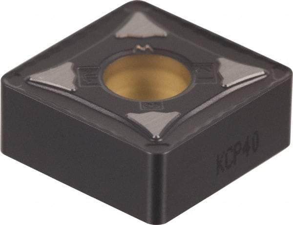 Kennametal - SNMG434 MN Grade KCP25 Carbide Turning Insert - TiCN/Al2O3 Finish, 90° Square, 1/2" Inscr Circle, 3/16" Thick, 1/16" Corner Radius - Caliber Tooling