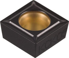 Kennametal - SCMT32.52 LF Grade KCP25 Carbide Turning Insert - TiCN/Al2O3 Finish, 90° Square, 3/8" Inscr Circle, 5/32" Thick, 1/32" Corner Radius - Caliber Tooling