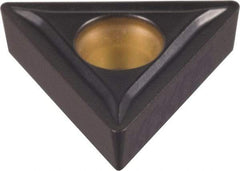 Kennametal - TCMT21.52 LF Grade KCK05 Carbide Turning Insert - TiCN/Al2O3 Finish, 60° Triangle, 1/4" Inscr Circle, 3/32" Thick, 1/32" Corner Radius - Caliber Tooling