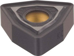 Kennametal - WNMG432 MW Grade KCP10 Carbide Turning Insert - TiCN/Al2O3 Finish, 80° Trigon, 1/2" Inscr Circle, 3/16" Thick, 1/32" Corner Radius - Caliber Tooling