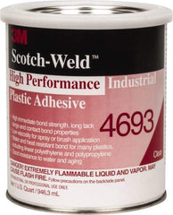 3M - 32 Fluid Ounce Container, Amber, Can Acetone Construction Adhesive - Series 4693 - Caliber Tooling