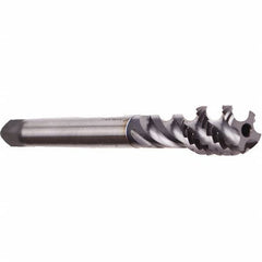 Emuge - 7/16-14 UNC 4 Flute 2B Bottoming Spiral Flute Tap - Cobalt, TiCN Finish, 3.937" OAL, Right Hand Flute, Right Hand Thread - Exact Industrial Supply