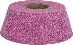 Grier Abrasives - 4" Diam, 1-1/4" Hole Size, 2-3/16" Overall Thickness, 60 Grit, Type 11 Tool & Cutter Grinding Wheel - Medium Grade, Aluminum Oxide, K Hardness, Vitrified Bond, 6,207 RPM - Caliber Tooling