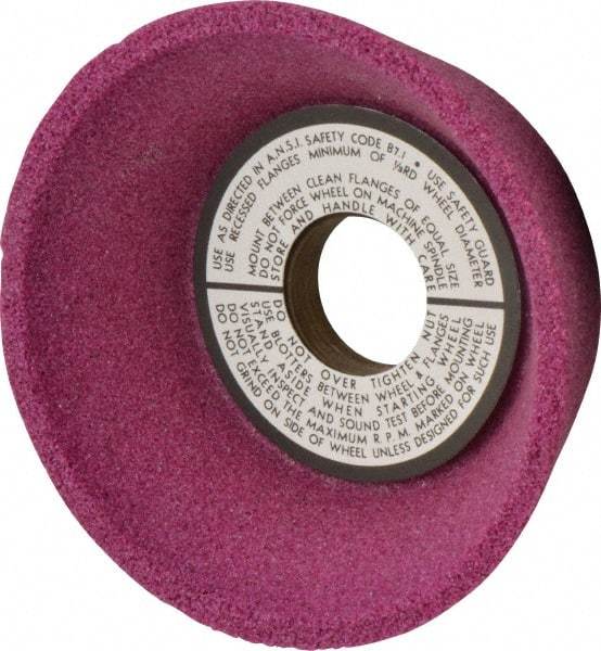 Grier Abrasives - 5" Diam, 1-1/4" Hole Size, 2-3/16" Overall Thickness, 46 Grit, Type 11 Tool & Cutter Grinding Wheel - Coarse Grade, Aluminum Oxide, H Hardness, Vitrified Bond, 4,966 RPM - Caliber Tooling