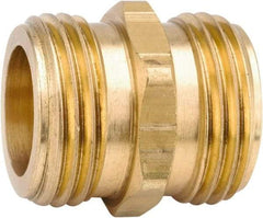 ANDERSON METALS - 3/4 MGHT & 1/2 GHT Garden Hose Male Union with FIP Tap - Lead Free Brass, Male Hose to Male Hose Connector - Caliber Tooling