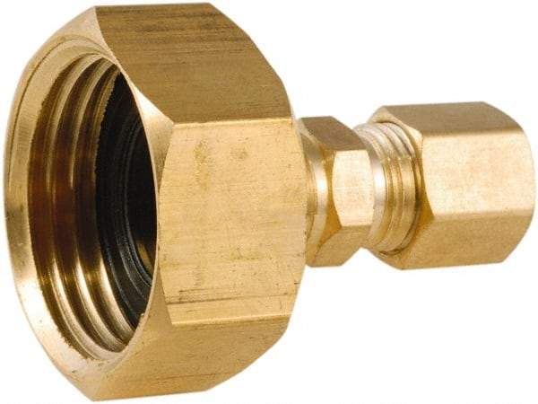 ANDERSON METALS - 3/4 FGHT & 1/4 Garden Hose Female x Comp - Lead Free Brass, Female Hose to Comp OD Connector - Caliber Tooling