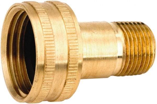 ANDERSON METALS - 3/4 FGHT & 1/4 MPT Garden Hose Female x MIP Swivel - Lead Free Brass, Female Hose to Male Pipe Swivel Connector - Caliber Tooling