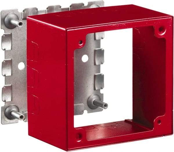 Hubbell Wiring Device-Kellems - 4.64 Inch Long x 2-3/4 Inch Wide x 4.54 Inch High, Rectangular Raceway Box - Red, For Use with HBL500 Series Raceways and HBL750 Series Raceways - Caliber Tooling