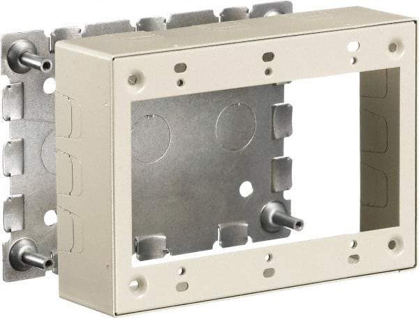 Hubbell Wiring Device-Kellems - 6.45 Inch Long x 1-3/4 Inch Wide x 4.54 Inch High, Rectangular Raceway Box - Ivory, For Use with HBL500 Series Raceways and HBL750 Series Raceways - Caliber Tooling