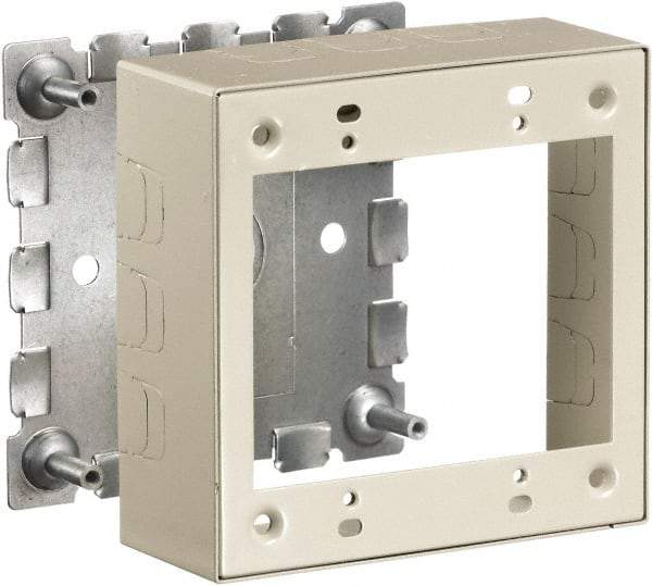 Hubbell Wiring Device-Kellems - 4.64 Inch Long x 1-3/4 Inch Wide x 4.54 Inch High, Rectangular Raceway Box - Ivory, For Use with HBL500 Series Raceways and HBL750 Series Raceways - Caliber Tooling