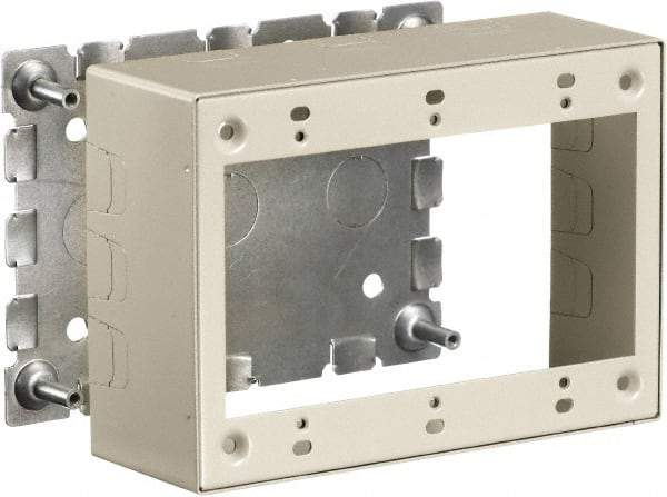 Hubbell Wiring Device-Kellems - 6.45 Inch Long x 2-1/4 Inch Wide x 4.54 Inch High, Rectangular Raceway Box - Ivory, For Use with HBL500 Series Raceways and HBL750 Series Raceways - Caliber Tooling