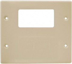 Hubbell Wiring Device-Kellems - 5.43 Inch Long x 4-3/4 Inch High, Rectangular Raceway Plate - Ivory, For Use with HBL4700 Series Raceways and HBL4750 Series Metal Raceways - Caliber Tooling