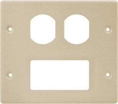 Hubbell Wiring Device-Kellems - 5.43 Inch Long x 4-3/4 Inch High, Rectangular Raceway Plate - Ivory, For Use with HBL4700 Series Raceways and HBL4750 Series Metal Raceways - Caliber Tooling