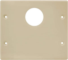 Hubbell Wiring Device-Kellems - 5.43 Inch Long x 4-3/4 Inch High, Rectangular Raceway Plate - Ivory, For Use with HBL4700 Series Raceways and HBL4750 Series Metal Raceways - Caliber Tooling