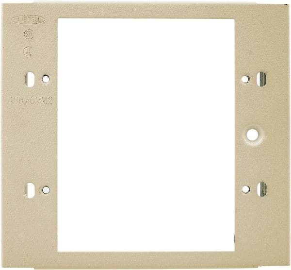 Hubbell Wiring Device-Kellems - 4.32 Inch Long x 4-3/4 Inch High, Rectangular Raceway Plate - Ivory, For Use with HBL4700 Series Raceways and HBL4750 Series Metal Raceways - Caliber Tooling