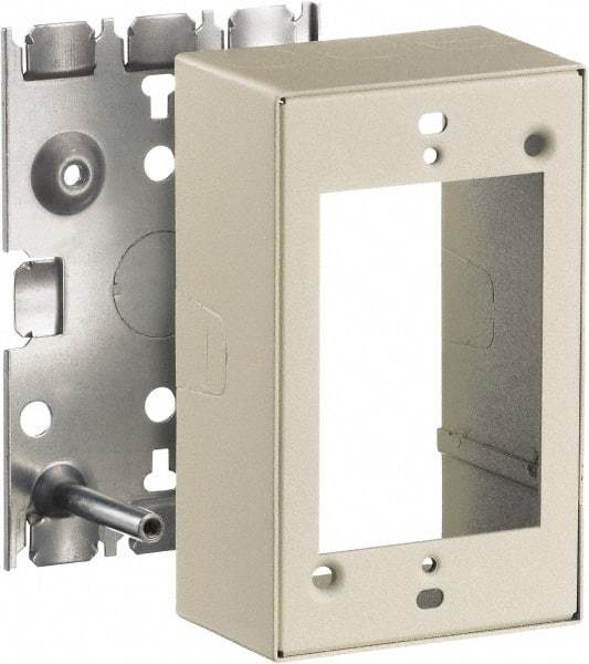 Hubbell Wiring Device-Kellems - 2.82 Inch Long x 1-3/4 Inch Wide x 4.54 Inch High, Rectangular Raceway Box - Ivory, For Use with HBL500 Series Raceways and HBL750 Series Raceways - Caliber Tooling