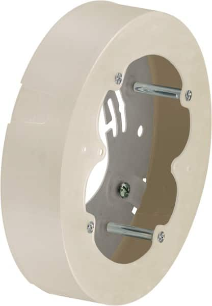 Hubbell Wiring Device-Kellems - 5.31 Inch Wide x 1.29 Inch High, Round Raceway Box - White, For Use with Nonmetallic PlugTrak Raceways, PL1 LANTrak, PP1 PremiseTrak and PW2 WallTrak Latching Raceways - Caliber Tooling