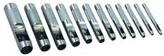 12 Piece - 1/8; 5/32; 3/16; 7/32; 1/4; 5/16; 3/8; 7/16; 1/2; 9/16; 5/8; 3/4" - Pouch - Hollow Punch Set - Caliber Tooling