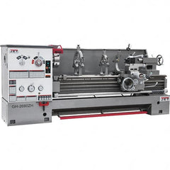 Jet - 26" Swing, 80" Between Centers, 230 Volt, Triple Phase Engine Lathe - 6MT Taper, 10 hp, 40 to 1,800 RPM, 4-1/8" Bore Diam, 43" Deep x 57" High x 138" Long - Caliber Tooling