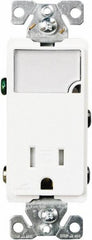 Cooper Wiring Devices - 2 Pole, 125 VAC, 15 Amp, 1 Outlet, Flush Mounted, Self Grounding, Tamper Resistant Combination Outlet with Night Light - 5-15R Configuration, Back Side Wiring, Thermoplastic Material, cULus Listed Standard - Caliber Tooling