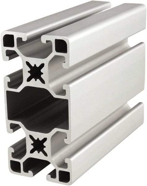 80/20 Inc. - 4 Meters Long x 40 mm Wide x 80 mm Deep, T-Slotted Aluminum Extrusion - Clear Anodized Finish - Caliber Tooling