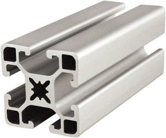 80/20 Inc. - 4 Meters Long x 40 mm Wide x 40 mm Deep, T-Slotted Aluminum Extrusion - Clear Anodized Finish - Caliber Tooling