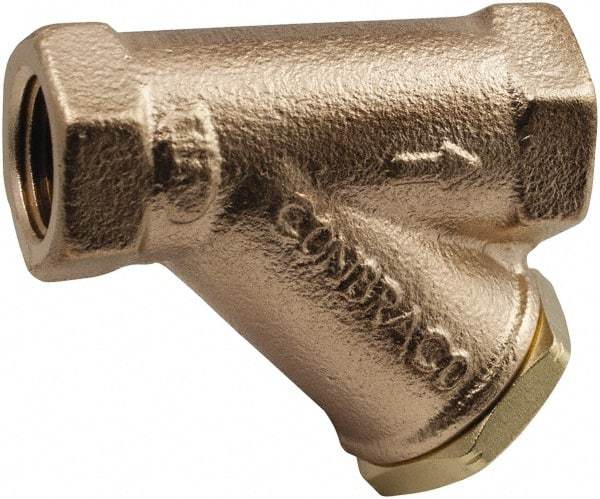 Conbraco - 3/4" Pipe, Female NPT Ends, Lead Free Bronze Y-Strainer - 400 psi Pressure Rating, 400 psi WOG Rating, 125 psi WSP Rating - Caliber Tooling