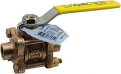 Conbraco - 3/4" Pipe, Full Port, Lead Free Bronze Full Port Ball Valve - 3 Piece, Female NPT Ends, Lever Handle, 600 WOG, 150 WSP - Caliber Tooling