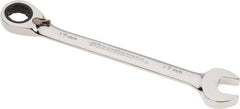 GearWrench - 17mm Combination Wrench - 8-13/16" OAL, Steel, Polished Finish - Caliber Tooling