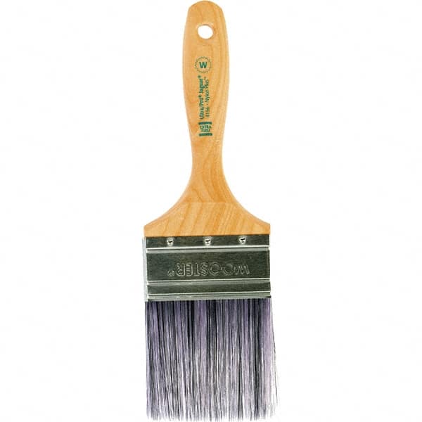 Wooster Brush - 3" Flat Synthetic Wall Brush - 3-7/16" Bristle Length, 6-1/4" Maple Beavertail Handle - Caliber Tooling