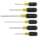 STANLEY® 6 Piece Vinyl Grip DIY Screwdriver Set - Caliber Tooling