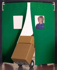 Aleco - 4' Door Width x 7' Door Height 3-Ply Fabrication Single Impact Door - Green - Caliber Tooling