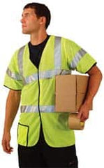 OccuNomix - Size 3XL High Visibility Yellow Mesh General Purpose Vest - 52 to 54" Chest, ANSI 107-2015, Hook & Loop Closure, Polyester - Caliber Tooling