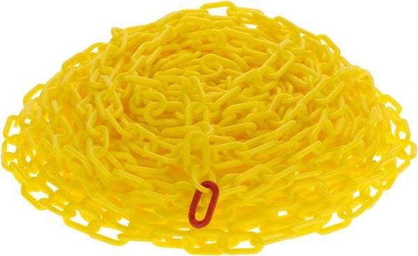 NMC - 100' Long x 2" Wide Plastic Chain - Yellow - Caliber Tooling