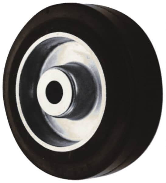 Albion - 5 Inch Diameter x 2 Inch Wide, Rubber Caster Wheel - 450 Lb. Capacity, 2-3/8 Inch Hub Length, 1/2 Inch Axle Diameter, Sealed Roller Bearing - Caliber Tooling