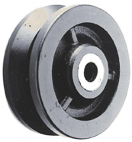 Albion - 6 Inch Diameter x 2-1/2 Inch Wide, Cast Iron Caster Wheel - 3,000 Lb. Capacity, 2-7/8 Inch Hub Length, 1/2 Inch Axle Diameter, Roller Bearing - Caliber Tooling