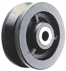 Albion - 4 Inch Diameter x 1-1/2 Inch Wide, Cast Iron Caster Wheel - 1,000 Lb. Capacity, 2 Inch Hub Length, 1/2 Inch Axle Diameter, Roller Bearing - Caliber Tooling