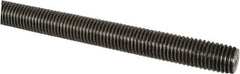 Made in USA - 7/8-9 UNC (Coarse), 6' Long, Low Carbon Steel Threaded Rod - Oil Finish Finish, Right Hand Thread - Caliber Tooling