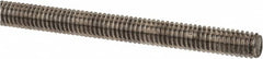 Made in USA - 5/8-11 UNC (Coarse), 6' Long, Low Carbon Steel Threaded Rod - Zinc-Plated Finish, Right Hand Thread - Caliber Tooling