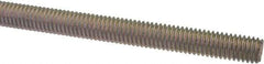 Value Collection - #10-32 UNF (Fine), 6' Long, Low Carbon Steel Threaded Rod - Zinc-Plated Finish, Right Hand Thread - Caliber Tooling