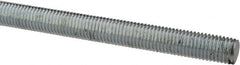 Made in USA - 5/16-24 UNF (Fine), 6' Long, Low Carbon Steel Threaded Rod - Zinc-Plated Finish, Right Hand Thread - Caliber Tooling