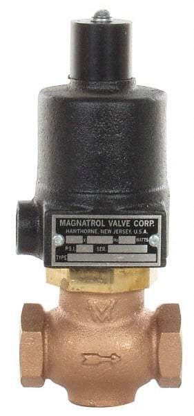 Magnatrol Valve - 3/4" Port, 2 Way, Bronze Solenoid Valve - Normally Open - Caliber Tooling