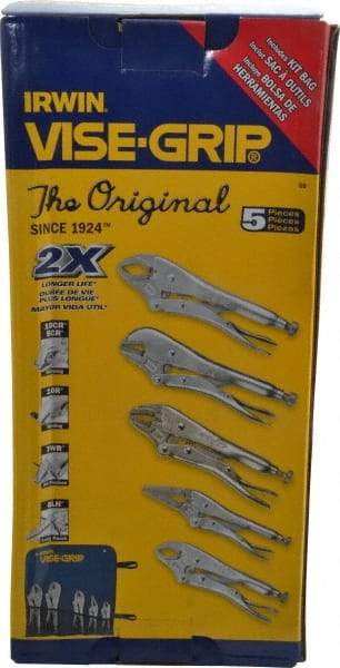 Irwin - 5 Piece Locking Plier Set - Comes in Kit Bag - Caliber Tooling