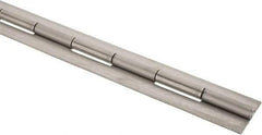 Made in USA - 48" Long x 2" Wide, 2" Knuckle, Stainless Steel Continuous Hinge - 1/4" Pin Diam, 0.12" Thick without Holes - Caliber Tooling